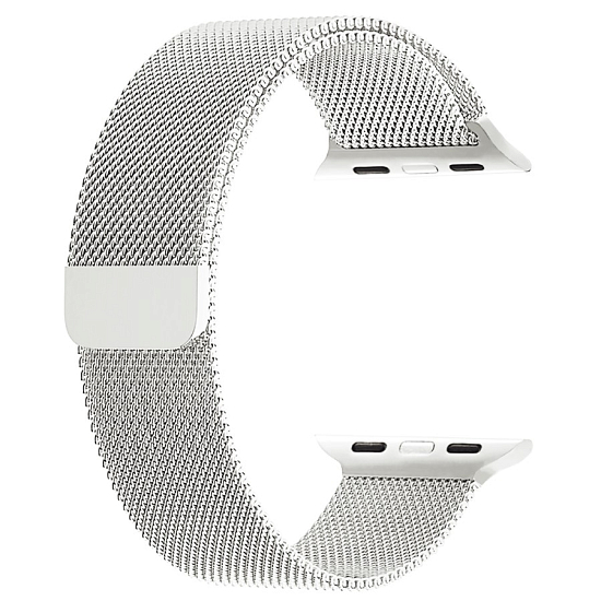 Металлический ремешок NONAME на Apple Watch (38/41), миланская петля, серебро