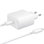 Сетевое ЗУ для Samsung 45W white + кабель Type-C, в коробке