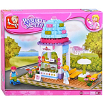 Конструктор SLUBAN Розовая мечта: кафе-мороженое, 205 деталей