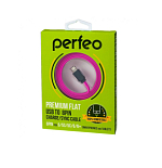 Кабель USB <--> Lightning  1.2м PERFEO (I4504) плоский бледно розовый