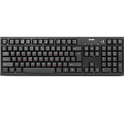 Клавиатура SVEN 304 Standard, USB+HUB, чёрная