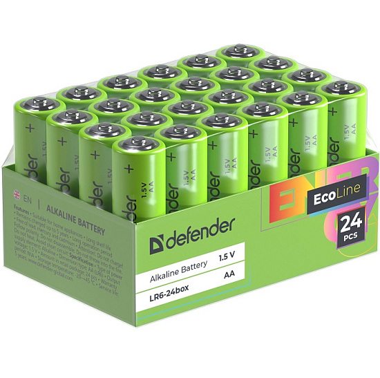 Элемент питания DEFENDER LR06 EcoLine Box-24