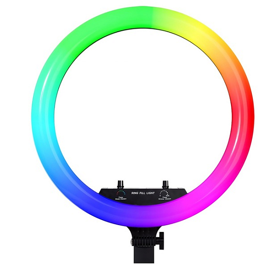 Светодиодное кольцо-подсветка 45см CXB-450/MJ18, RGB, с держателем