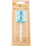 Свеча в торт на шпажке «Алмаз», цифра "8", голубая, 5 см   9338079