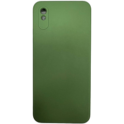 Задняя накладка ZIBELINO Soft Matte для Xiaomi Redmi 9A (оливковый) с микрофиброй