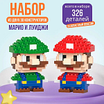 Набор 3D конструкторов из миниблоков Bricks 2 шт Супер Марио зел 38 Супер Марио красный 37
