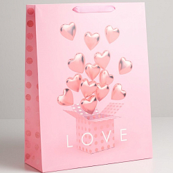 Пакет ламинированный вертикальный LOVE, L 31 × 40 × 11,5 см   5187562