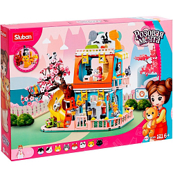 Конструктор SLUBAN Розовая мечта «Кошачья вилла», 521 деталь