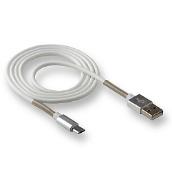 Кабель USB <--> microUSB  1.0м WALKER C720 белый