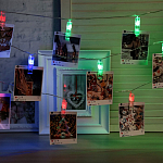 Гирлянда "Нить - с насадками" 5 м, «Прищепки», свечение мульти, IP20