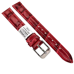 Кожаный ремешок NAGATA 22 мм  красный, под рептилию