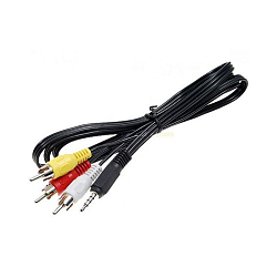 Кабель Jack 3.5 <--> 3RCA  0.5м СИГНАЛ