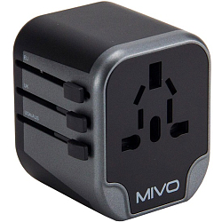 Сетевое ЗУ 2USB 2.4A MIVO MC-302 черный, универсальное