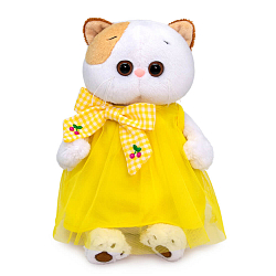 Мягкая игрушка Кошечка Ли-Ли в желтом платье с бантом , 27см ( LK27-099)