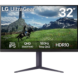 Монитор игровой 31.5" LG UltraGear 32GS85Q-B (2560x1440/ IPS/ 180Гц) черный