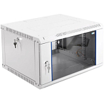 Шкаф телеком. настенный разборный 6U (600х520) дверь стекло (ШРН-Э-6.500) (1 коробка)