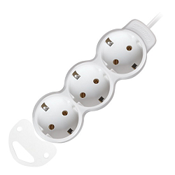 Сетевой улинитель  3.0м SMARTBUY New, 3 розетки, 16А, с/з, ПВС 3х1,0 мм² (SBE-16-3-03m-Z)/40