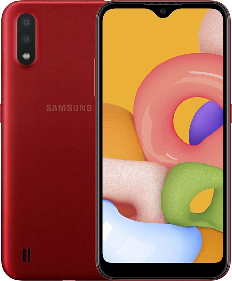 Смартфон Samsung Galaxy A01 2/16Gb SM-A015F (Красный)