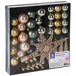 Шары ЗОЛОТАЯ СКАЗКА "Pearl River" НАБОР 43 предмпластик, золото/перламутр 591129