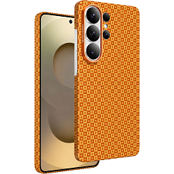 Задняя накладка KEEPHONE KEVILAR ANKORA MAGSAFE CASE для Samsung Galaxy S26 ULTRA, ORANGE