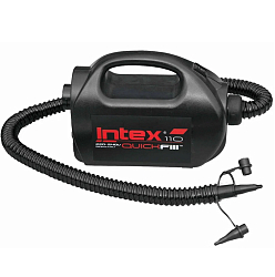 Насос электрический INTEX 68609, 12В/220В "Quick-Fill High PSI" 2-х скоростной, 400л/м, 3 насадки в комплекте