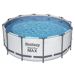 Бассейн каркасный Bestway 56420, 366 х 122 см, 10250 л, с фильтр-насосом, лестницей, тентом