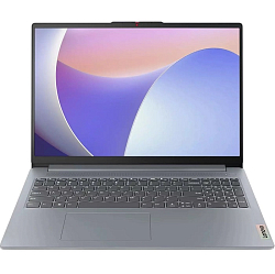Ноутбук 15.6" Lenovo IdeaPad Slim 3 15AMN8 (AMD Ryzen 5-7520U/ 8ГБ/ SSD 256 ГБ/ DOS) (82XQ00JLRK), серебристый