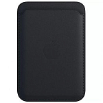 Чехол-бумажник Apple iPhone Leather Wallet MagSafe Midnight (MM0Y3FE/A) 