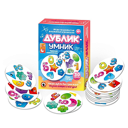 Дублик-умник «Цифры и фигуры» (30 карточек) 02484