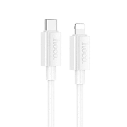Кабель Lightning <--> Type-C  1.0м HOCO X107 Favor, белый, PD 27Вт
