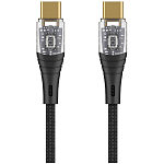 Кабель Type-C <--> Type-C  1.0м DEPPA Crystal черный, 60W (72502)