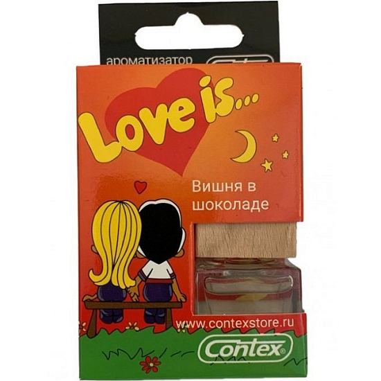 Ароматизатор CONTEX LOVE IS деревянной крышкой Вишня в шоколаде