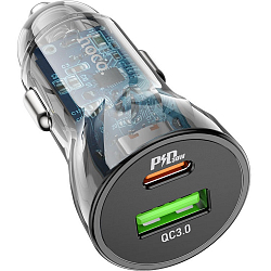 Авто ЗУ 1USB/1Type-C HOCO Z47A, черный, 30Вт, QC3.0, PD