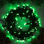 Гирлянда "Нить" 10 м, свечение зелёное, IP44