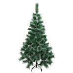 Ель искусственная ЗОЛОТАЯ СКАЗКА "Пушистая" 150 см, с инеем и шишками, зеленая, 592044