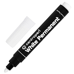 Маркер перманентный белый, пулевидный, 2,5мм "8586" Centropen арт.5 8586 0100