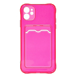Задняя накладка SC276 для iPhone 11 (pink) с карманом для пластиковых карт