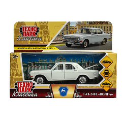 Машина металл ГАЗ-2401 ВОЛГА длина 12 см белый Технопарк 392238