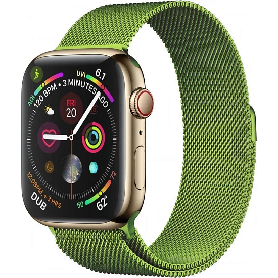 Металлический браслет NONAME на Apple Watch (38/41), миланская петля, зеленый
