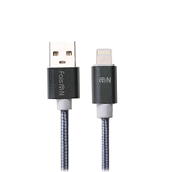 Кабель USB <--> Lightning  2.0м FAISON FX2 чёрный