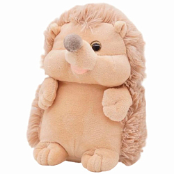 Мягкая игрушка Ежик Златон, 22 см, в сером колпаке с кисточкой и букетом Фрезии, 0913222-41-210