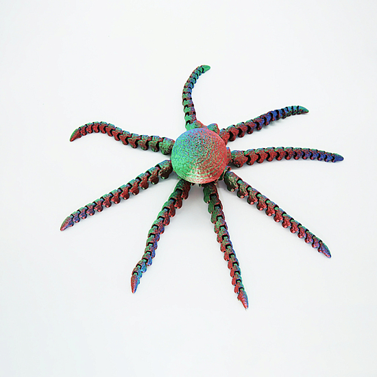 Антистресс 3D Осьминог подвижный радужный