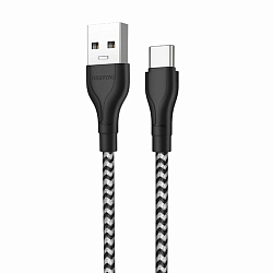 Кабель USB <--> Type-C  1.0м BOROFONE BX39 Beneficial чёрный,белый
