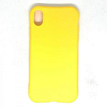 Задняя накладка NONAME для iPhone XR, матовый, желтый, ребристый по краям, в техпаке