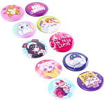 Значок металлический закатной «Милые анимешки», d=2.5 cм, МИКС 10370801