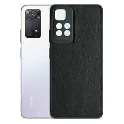 Силиконовый чехол NONAME для Xiaomi Redmi Note 11 Pro черный под кожу