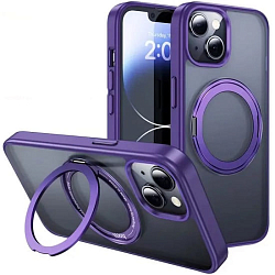 Силиконовый чехол HOCO для iPhone 15, AS1, прозрачный, цвет: фиолетовый