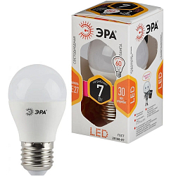 Лампа светодиодная ЭРА P45 7W/2700K/E27