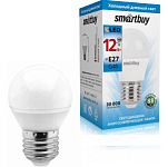 Лампа светодиодная SMARTBUY G45 12W/6000K/E27 (холодный свет) (1/10/100)