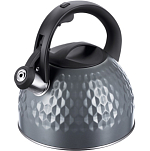 Чайник 2,6л REGENT Linea TEA со свистком графитовый